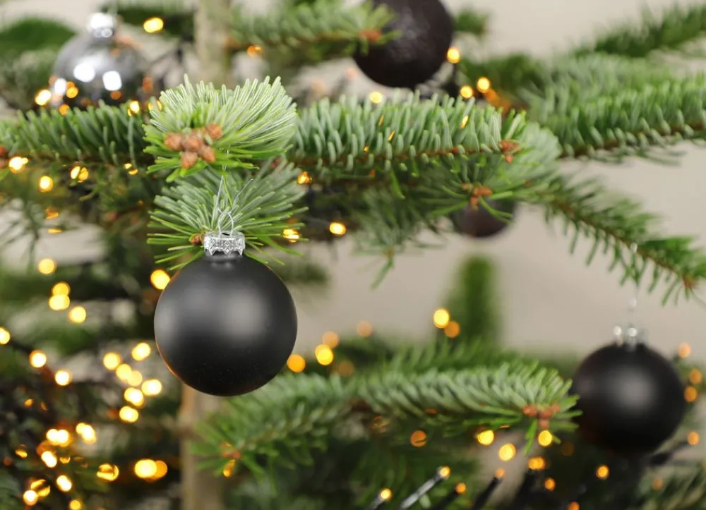 New Home Christmas Weihnachtsbaumkugeln Aus Kunststoff 6Cm 36Er-Set Schwarz Outlet