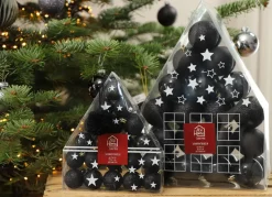 New Home Christmas Weihnachtsbaumkugeln Aus Kunststoff 6Cm 36Er-Set Schwarz Outlet