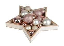 New Home Christmas Weihnachtsbaumkugel-Set 30-Teilig Rose/Perlmutt Hot
