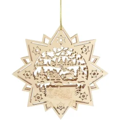 New Home Christmas Weihnachts-Holzstern 30Cm Mit 10 Leds New