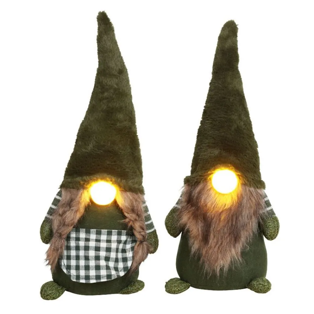 Pseudohersteller Weihnachts-Wichtel-Frau Mit Leuchtender Led-Nase 56Cm Grun Online