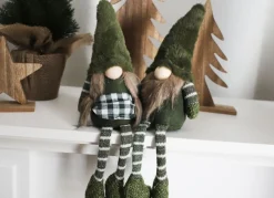 New Home Christmas Weihnachtswichtel Kantenhocker Mit Led-Nase 13X40X20Cm