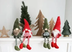 New Home Christmas Weihnachtswichtel Kantenhocker Mit Led-Nase 13X40X20Cm