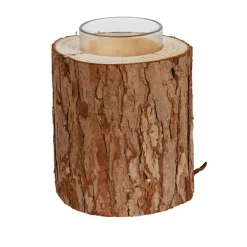 TP Windlicht Baumstamm Mit Glaseinsatz 11X12,5Cm Discount