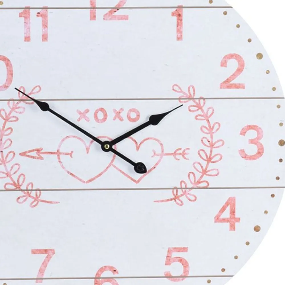 TP Xxl-Wanduhr 55Cm Herzen Und Pfeil Weis Clearance